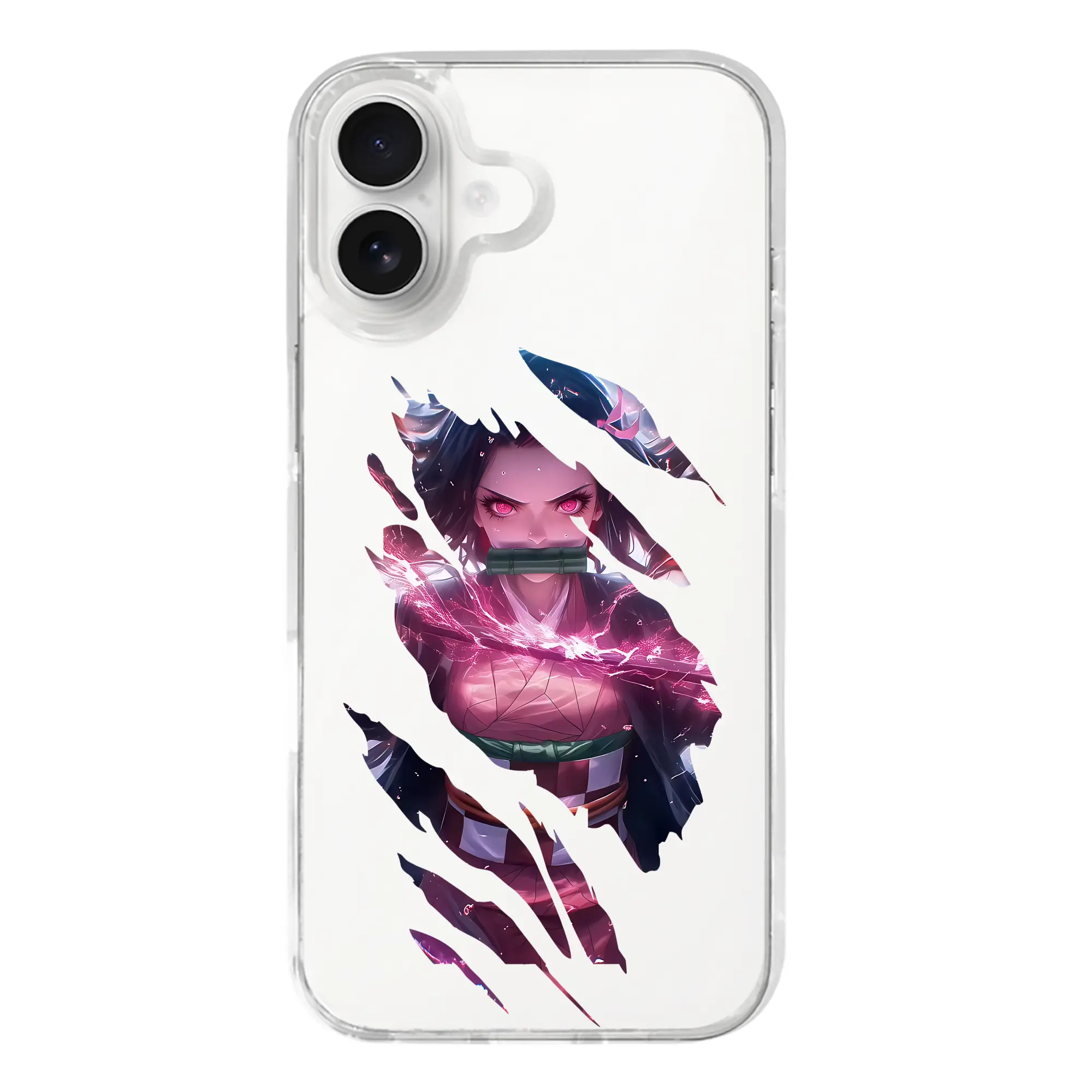 鬼滅の刃 グッズ,竈門 禰豆子 - iPhone 17シリーズ 透明スマホケース – 薄型・耐衝撃・精密フィット保護カバー